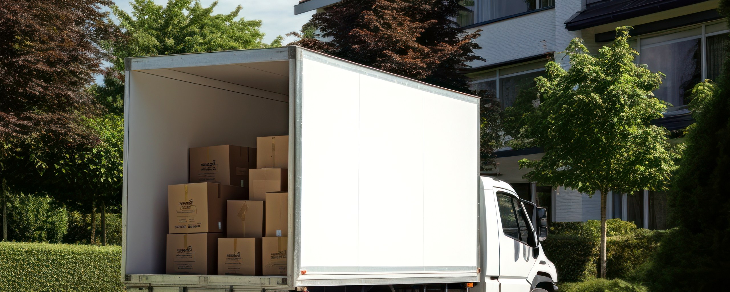 Moving truck and crew serving Stamford, Connecticut