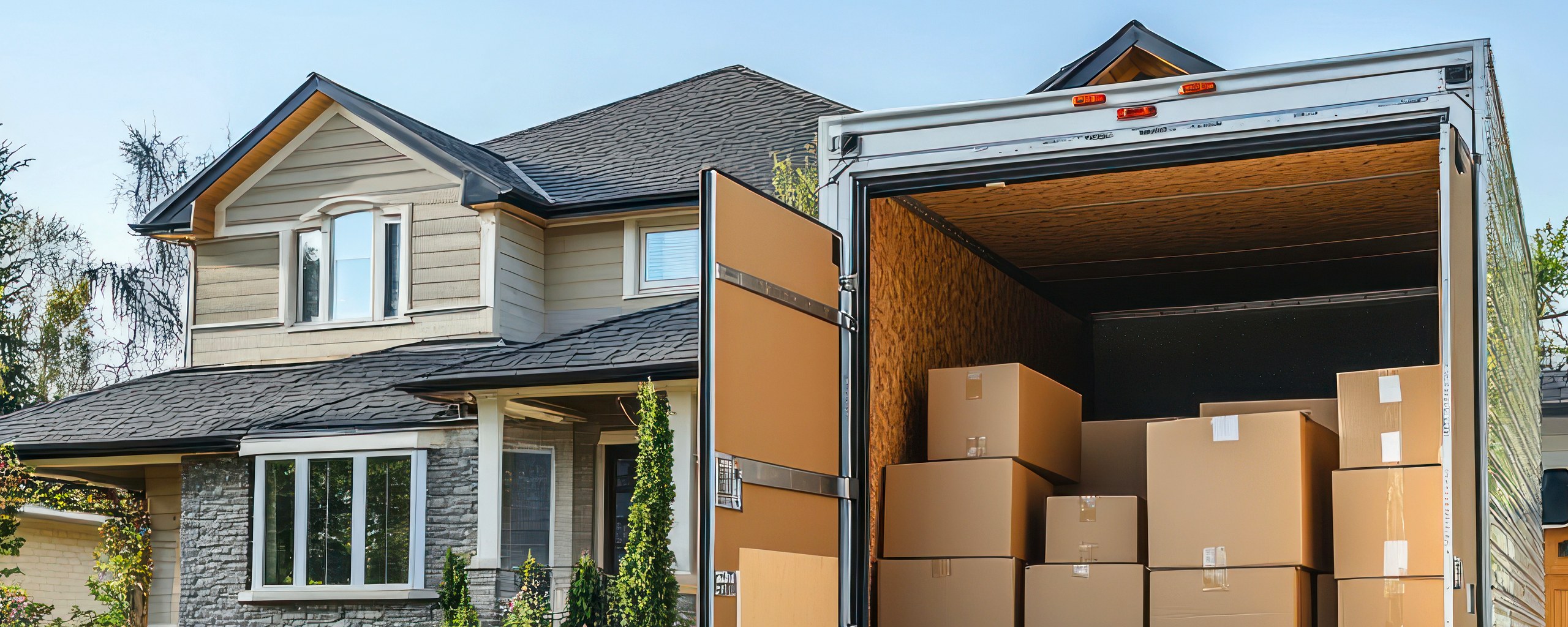 Moving truck and crew serving Allouez, Wisconsin
