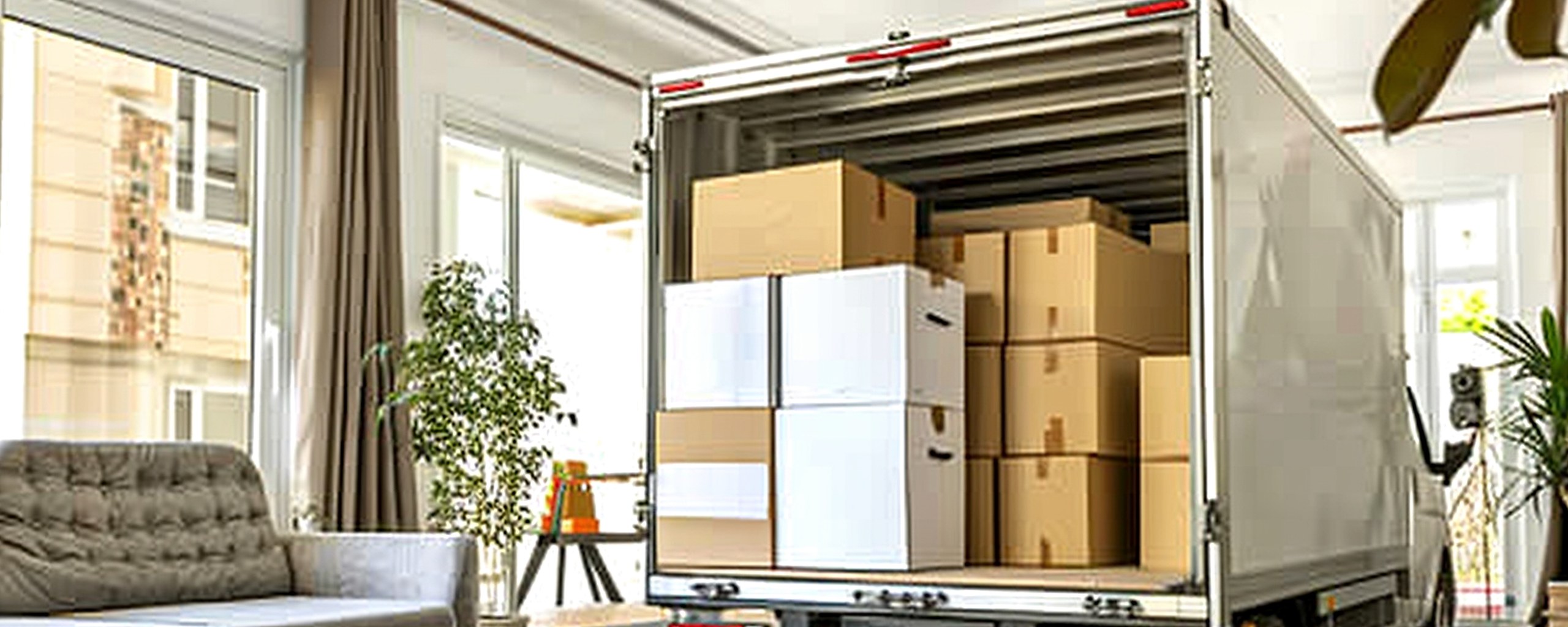Moving truck and crew serving Moorhead, Minnesota