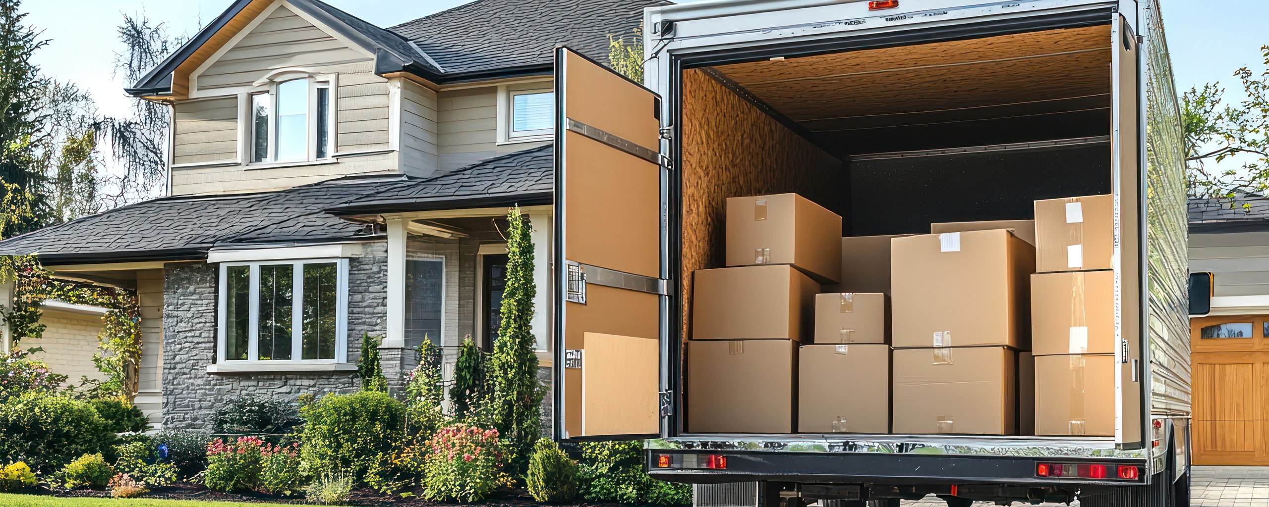 Moving truck and crew serving Cheyenne, Wyoming