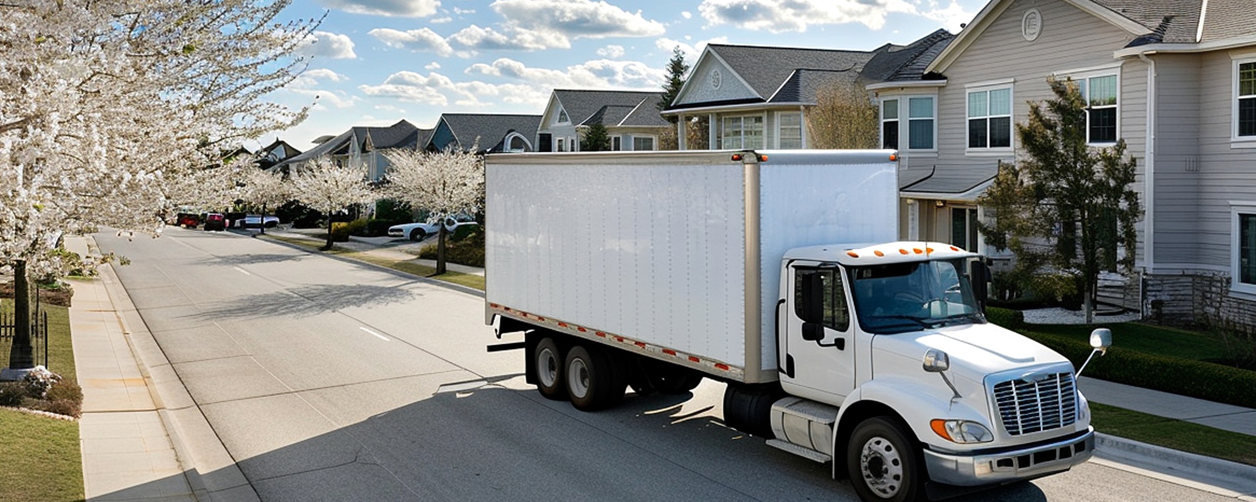 Moving truck and crew serving Syracuse, New York