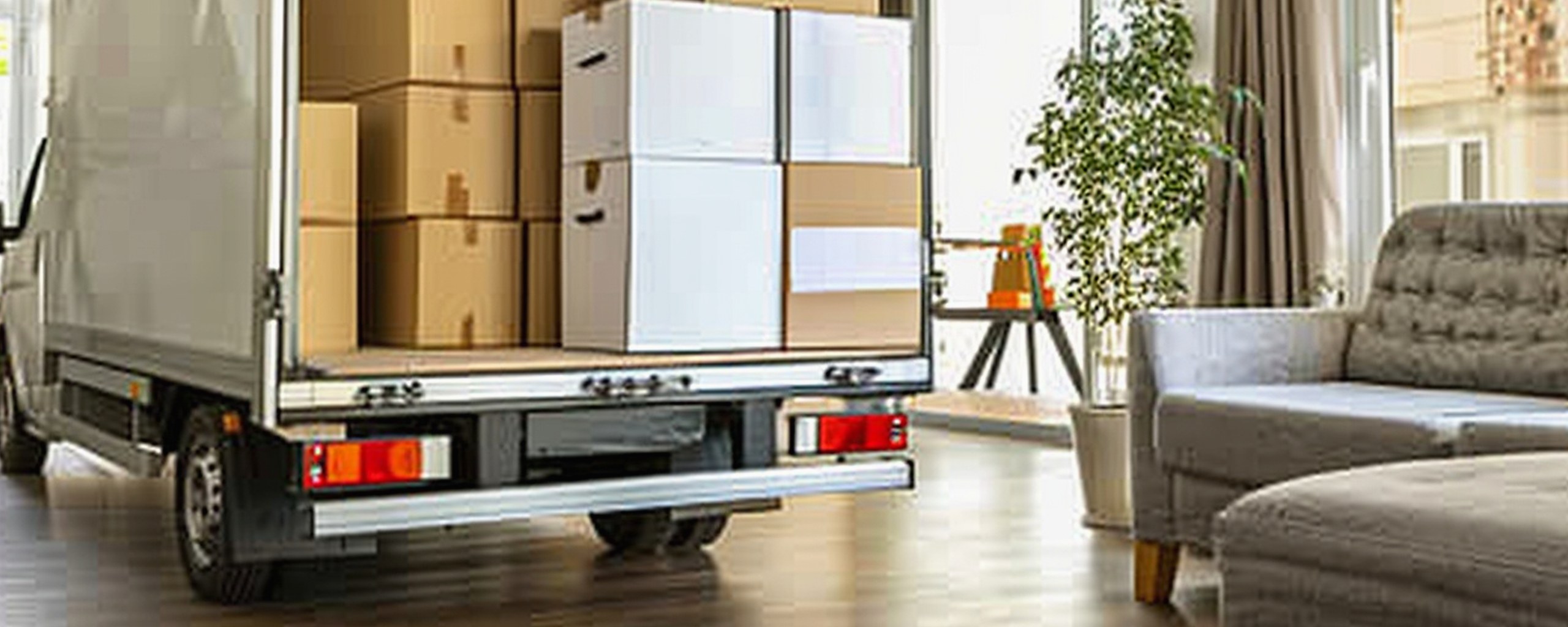 Moving truck and crew serving Lake Charles, Louisiana