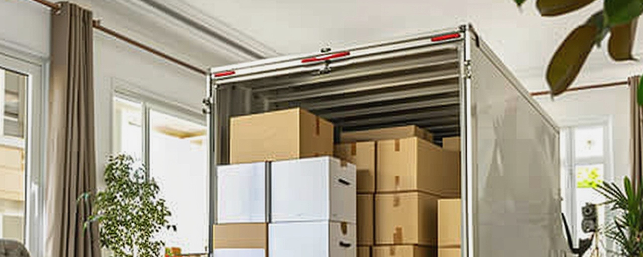 Moving truck and crew serving Cranston, Rhode Island