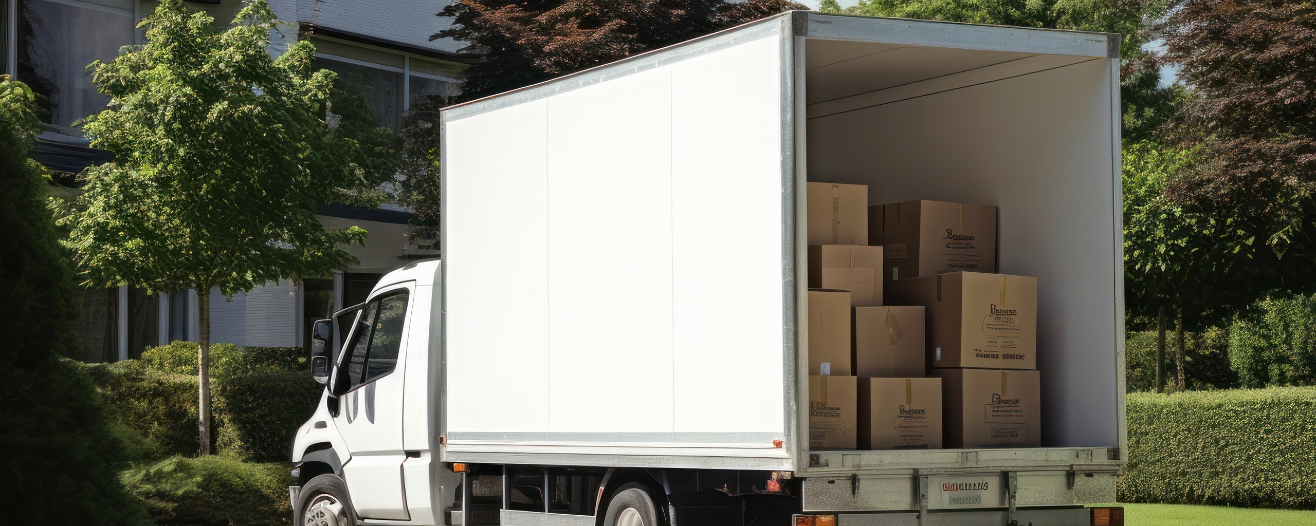 Moving truck and crew serving Lake Charles, Louisiana