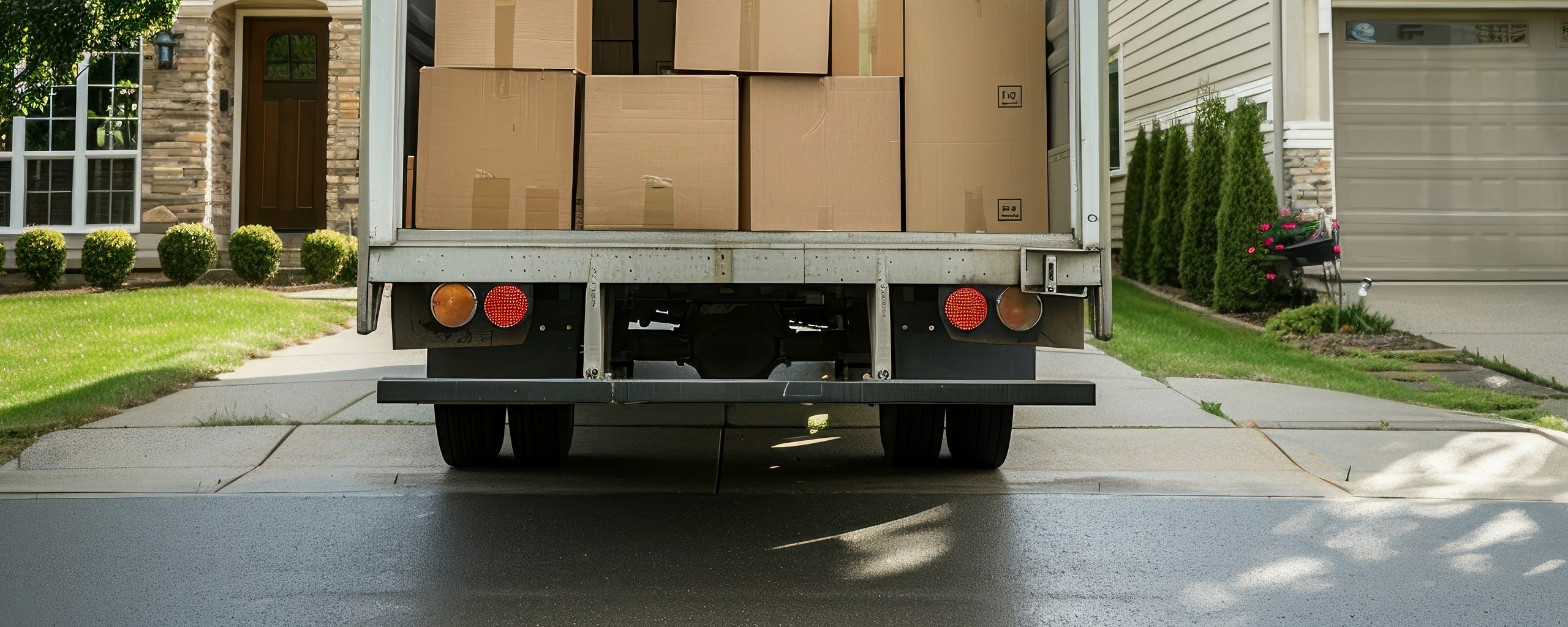 Moving truck and crew serving Bear, Delaware