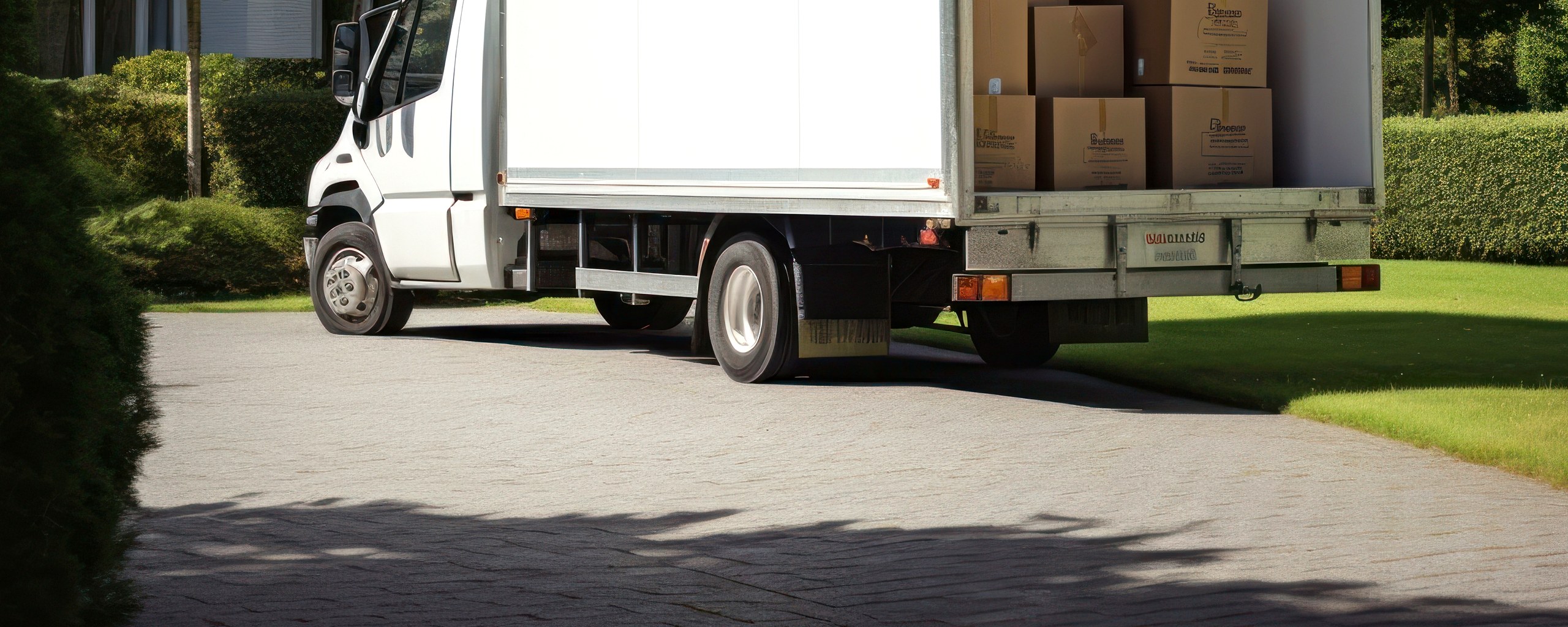 Moving truck and crew serving Warwick, Rhode Island