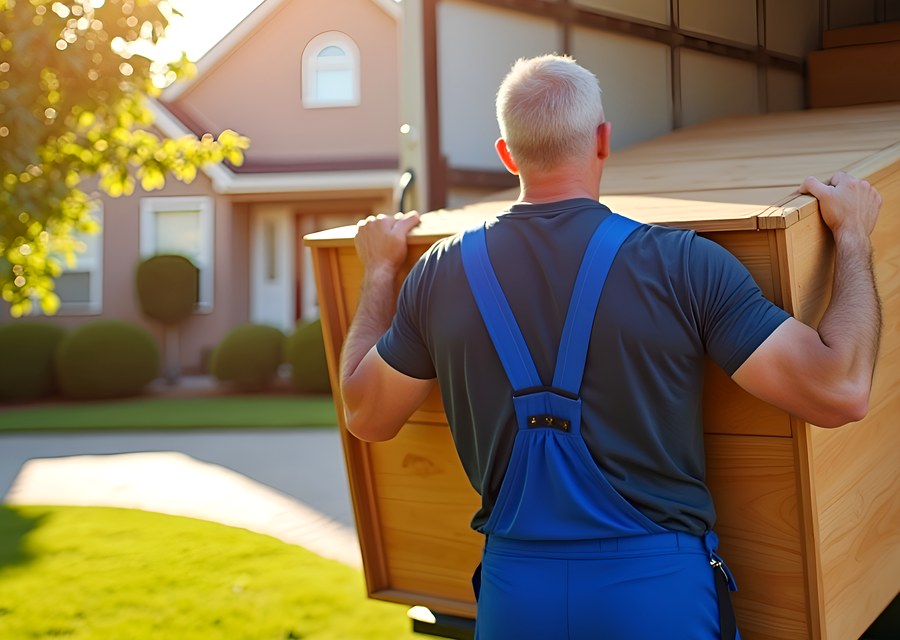 Movers loading a truck in Santa Fe, New Mexico
