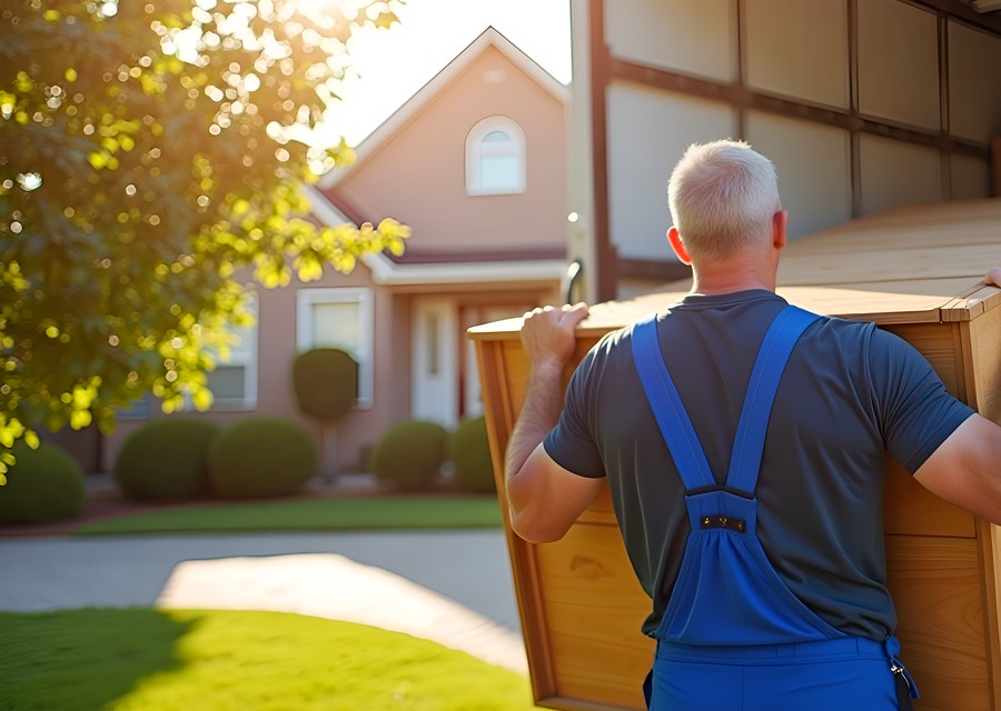 Movers loading a truck in Sioux Falls, South Dakota