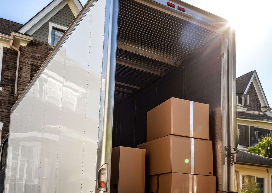 Movers loading a truck in Independence, Missouri