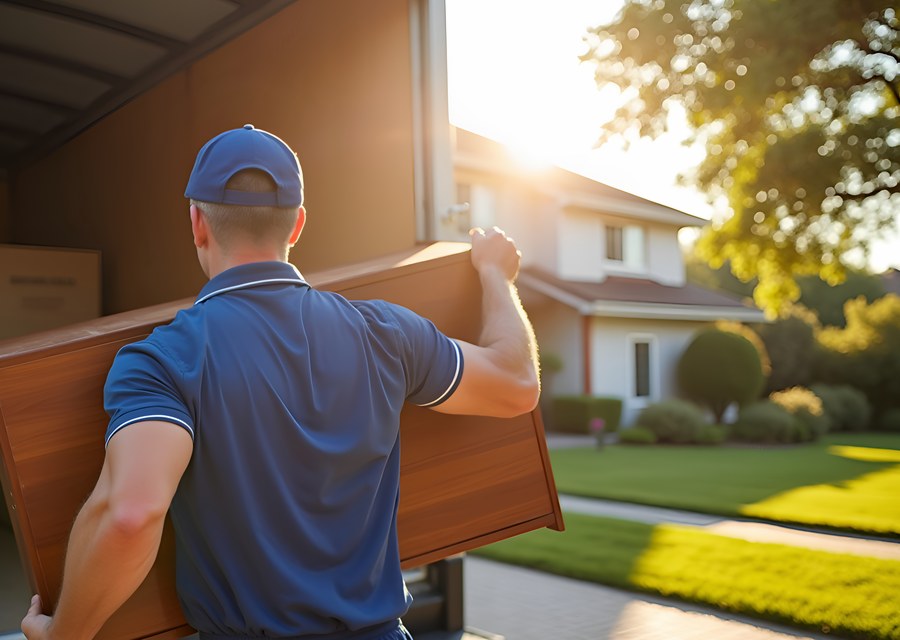 Movers loading a truck in Philadelphia, Pennsylvania