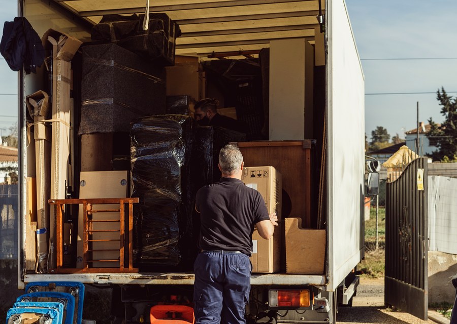 Movers loading a truck in Charlotte, North Carolina
