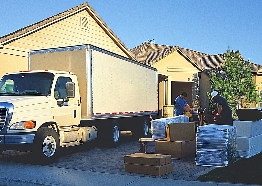 Movers loading a truck in Atlanta, Georgia