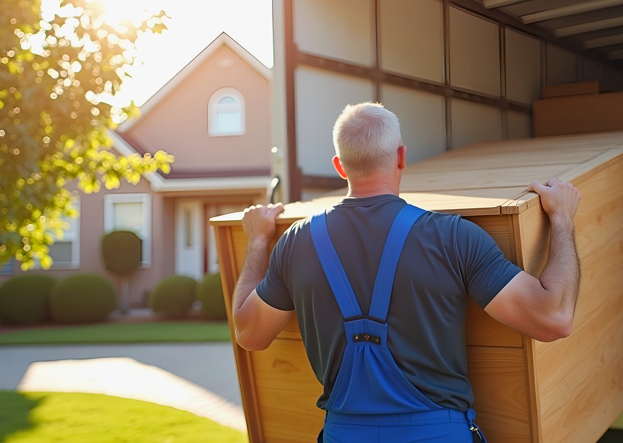 Movers loading a truck in Green Bay, Wisconsin
