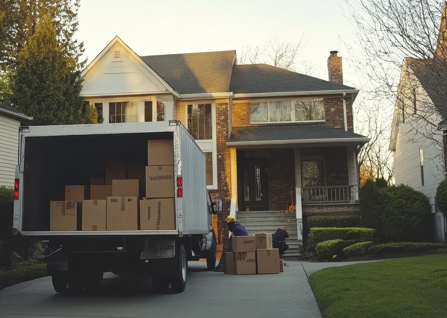 Movers loading a truck in Charleston, South Carolina