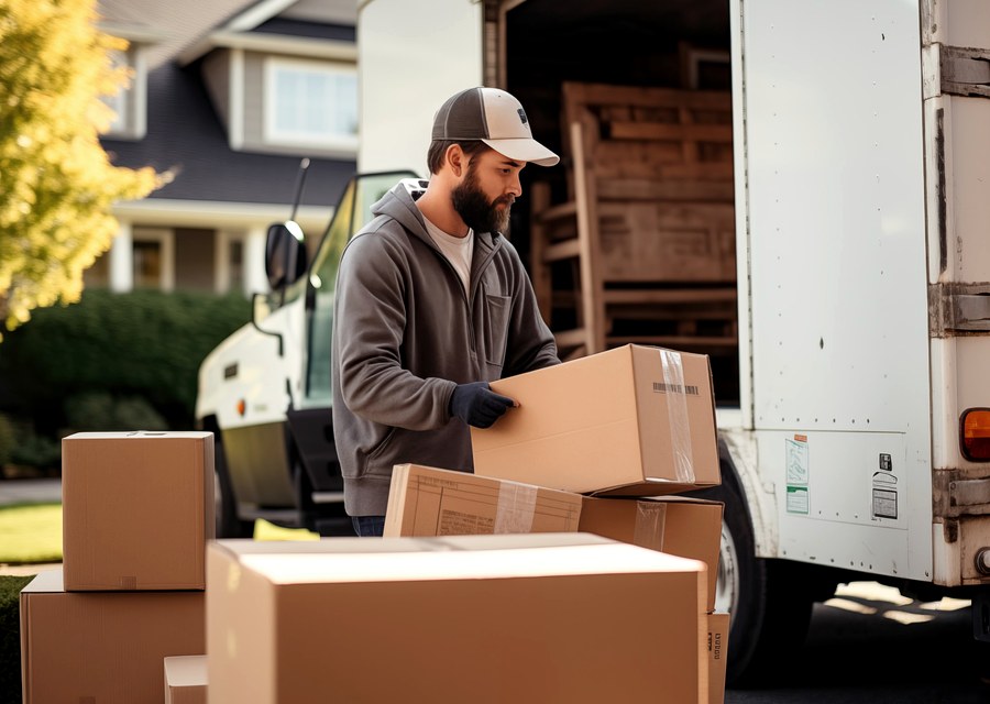 Movers loading a truck in Charleston, South Carolina