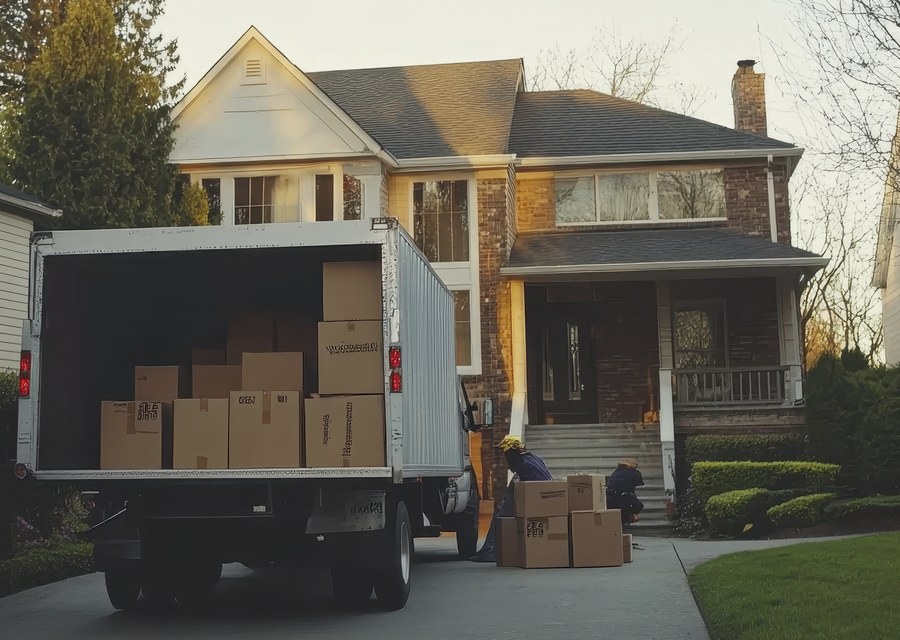 Movers loading a truck in Springfield, Missouri