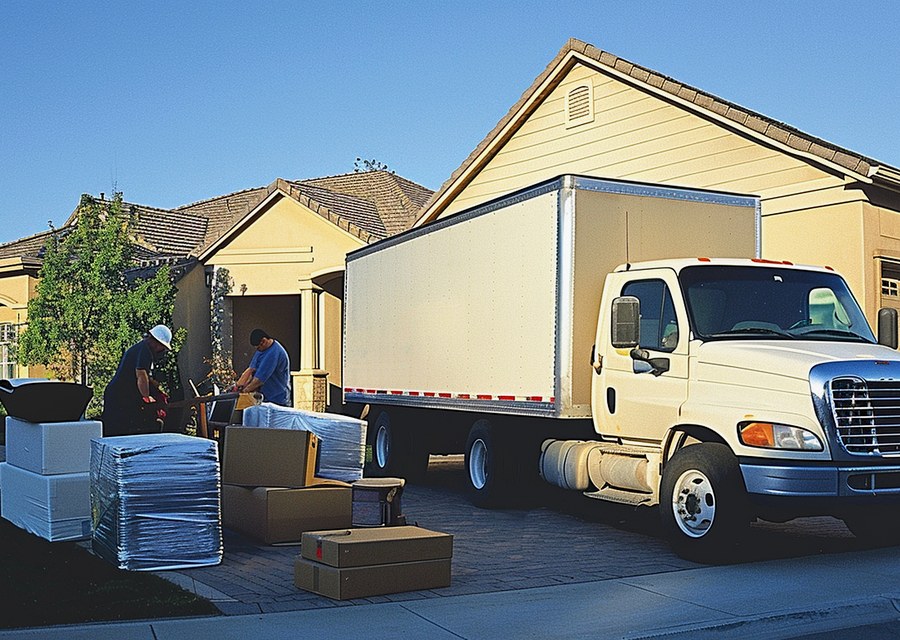 Movers loading a truck in Virginia Beach, Virginia