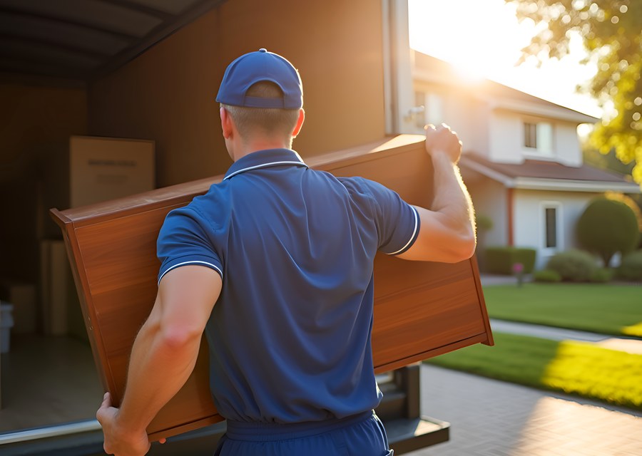 Movers loading a truck in Jackson, Mississippi