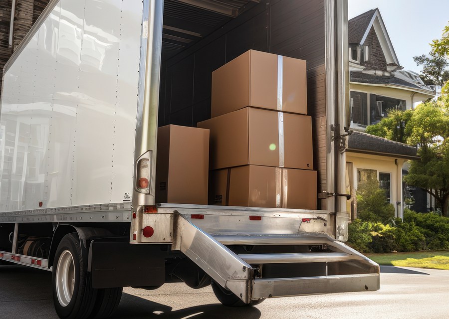 Movers loading a truck in Shreveport, Louisiana