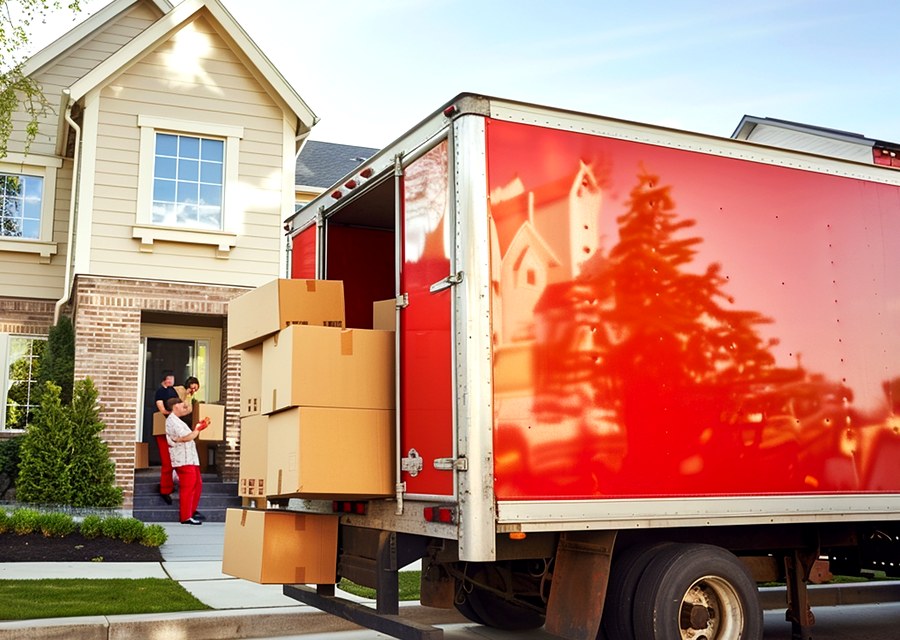 Movers loading a truck in Columbus, Ohio