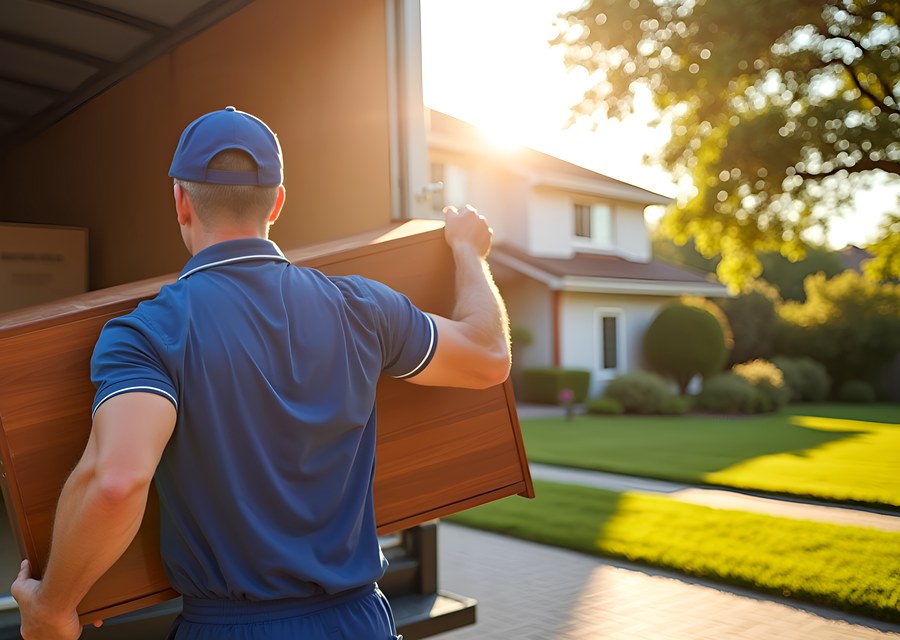 Movers loading a truck in Rutland, Vermont