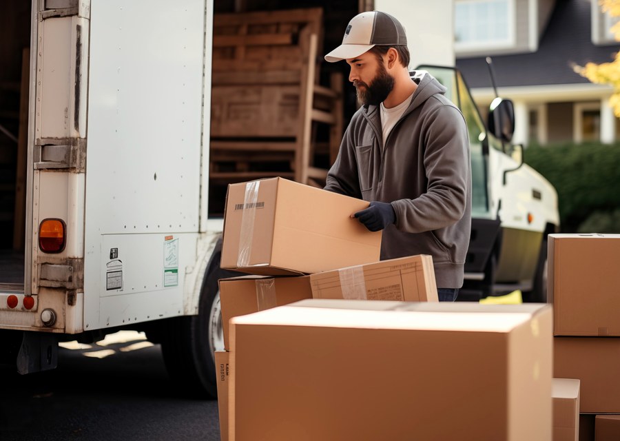 Movers loading a truck in Evansville, Indiana