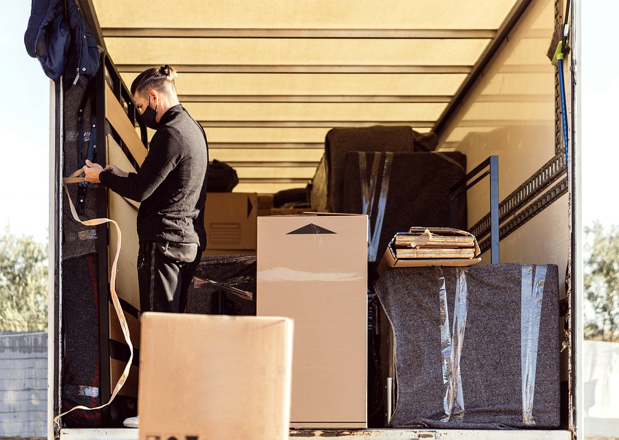 Movers loading a truck in Allentown, Pennsylvania