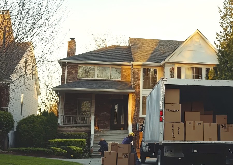 Movers loading a truck in Knoxville, Tennessee