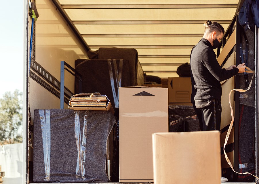 Movers loading a truck in Newark, Delaware