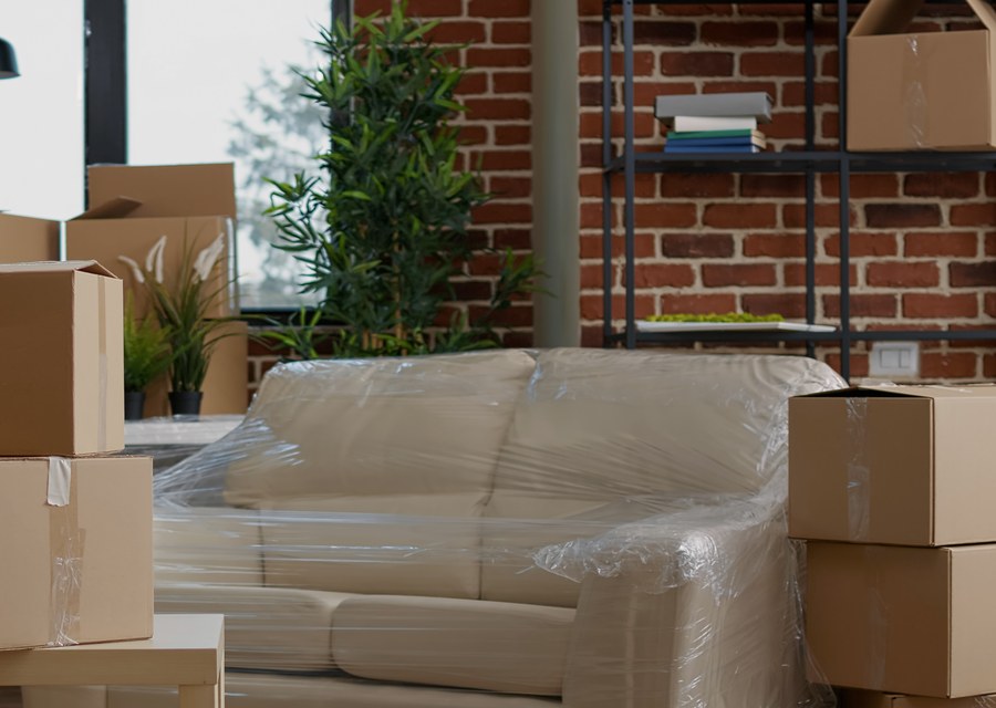 Movers loading a truck in St Louis, Missouri