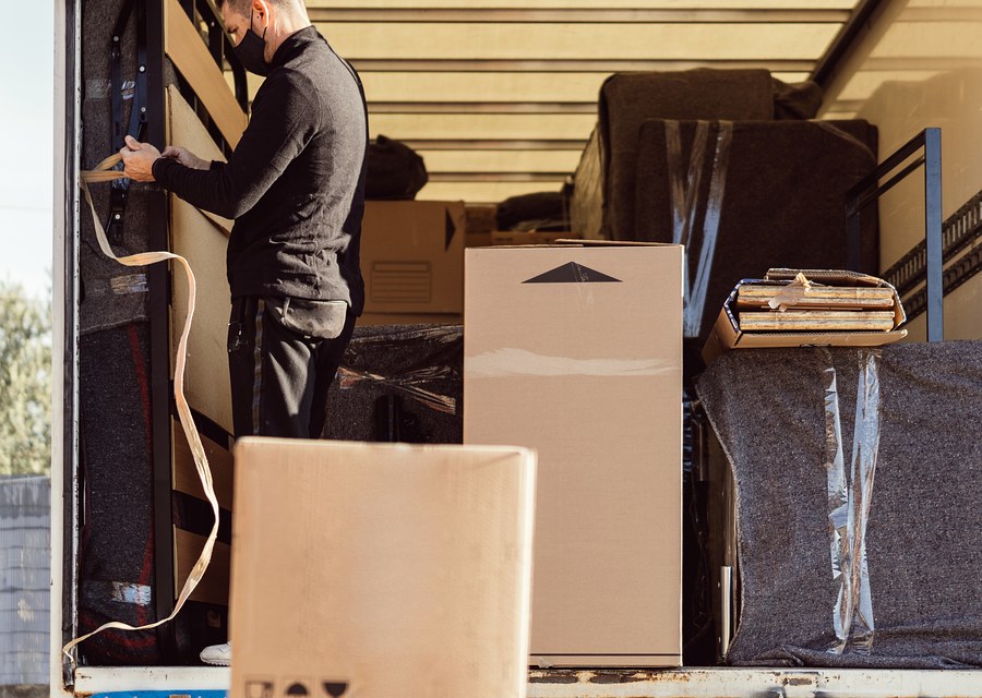 Movers loading a truck in Salem, Oregon