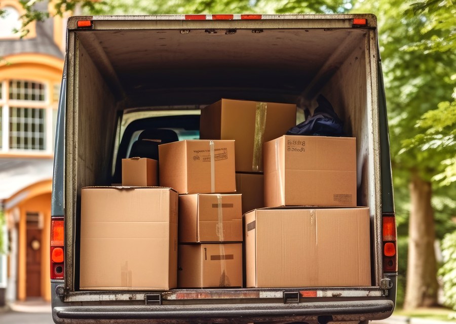 Movers loading a truck in Overland Park, Kansas