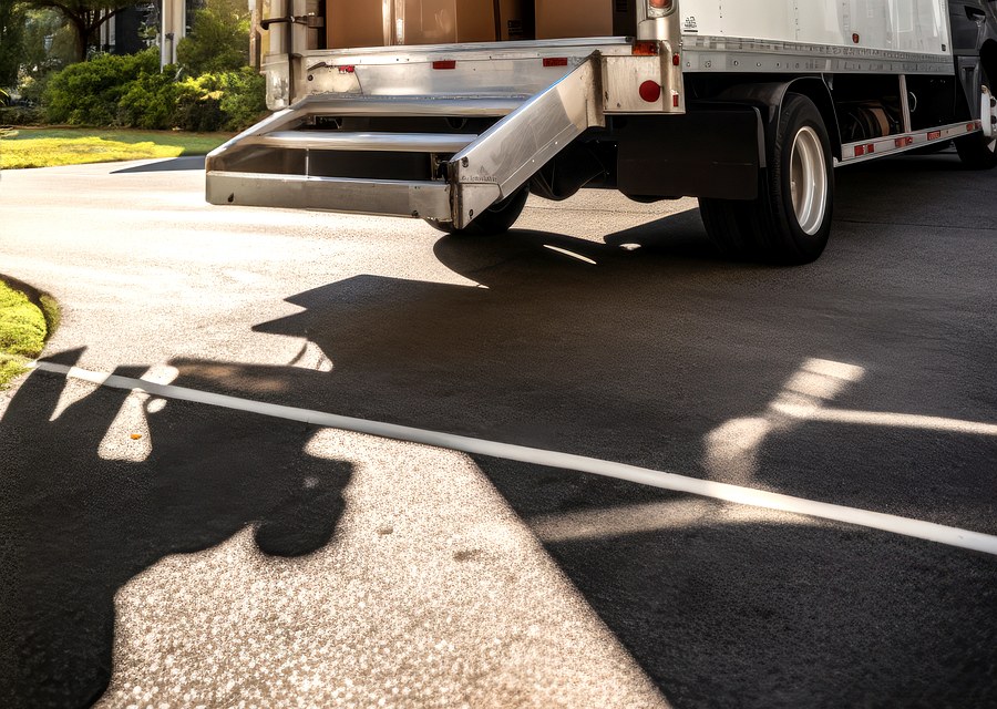 Movers loading a truck in Norman, Oklahoma