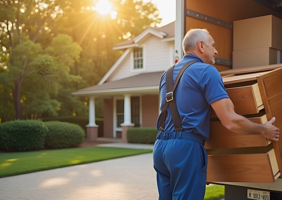 Movers loading a truck in Hillsboro, Oregon