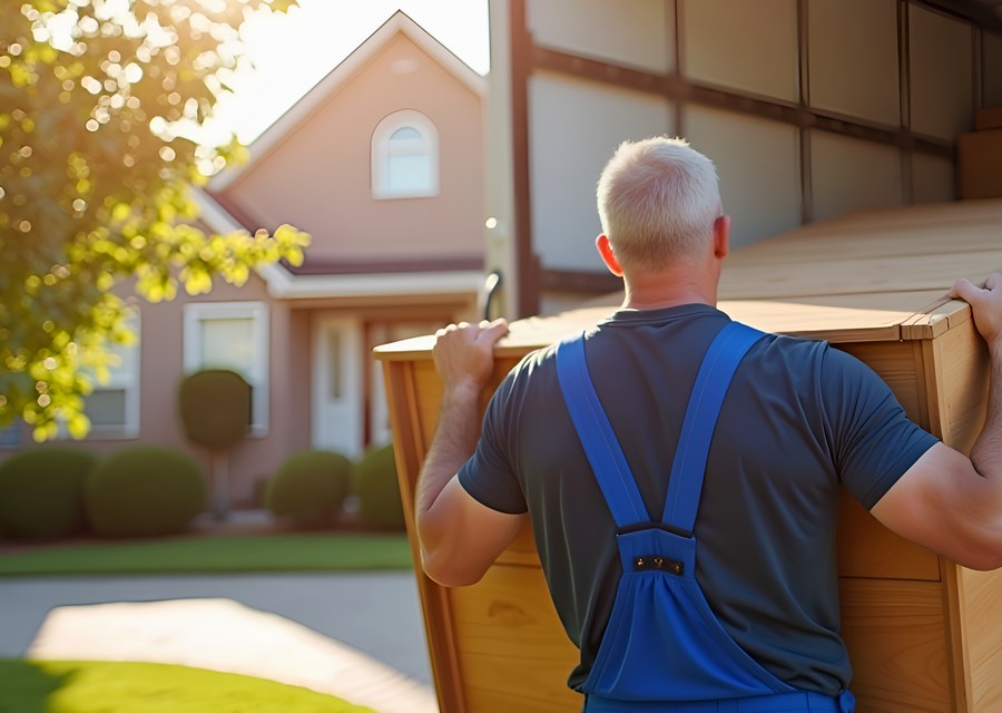 Movers loading a truck in Bloomington, Minnesota