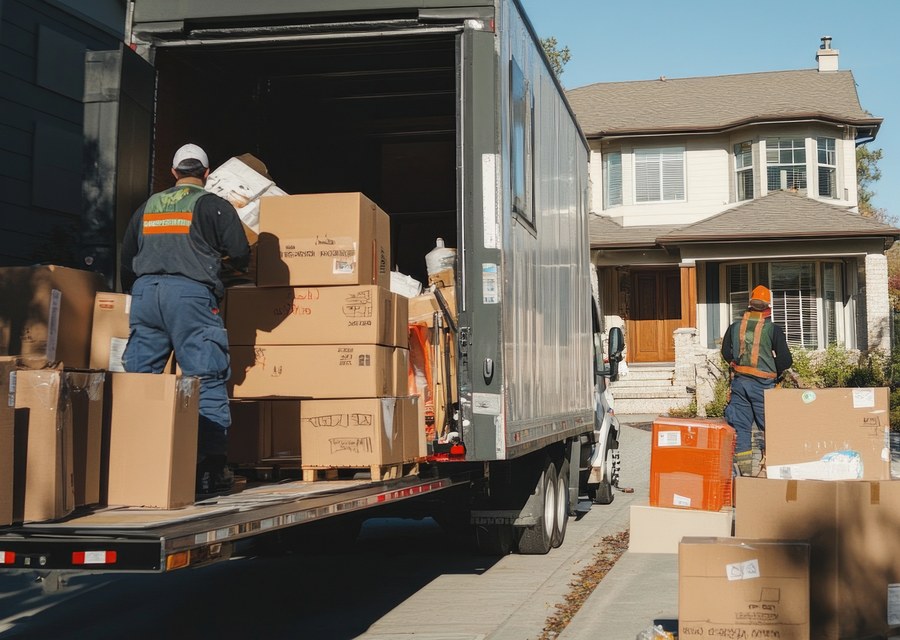 Movers loading a truck in St Petersburg, Florida