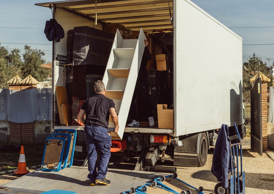 Movers loading a truck in Carencro, Louisiana
