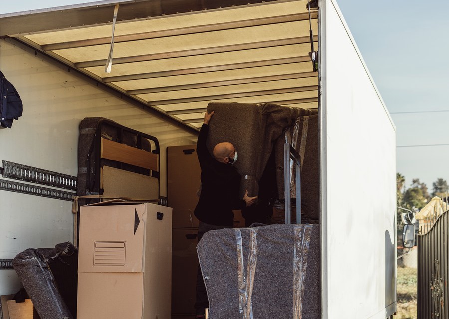 Movers loading a truck in Reno, Nevada