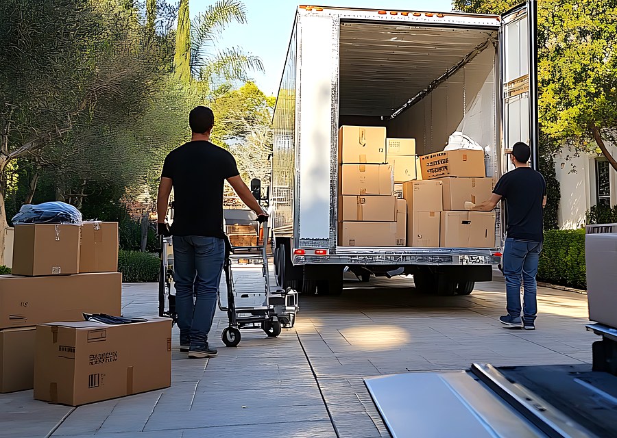 Movers loading a truck in Knoxville, Tennessee
