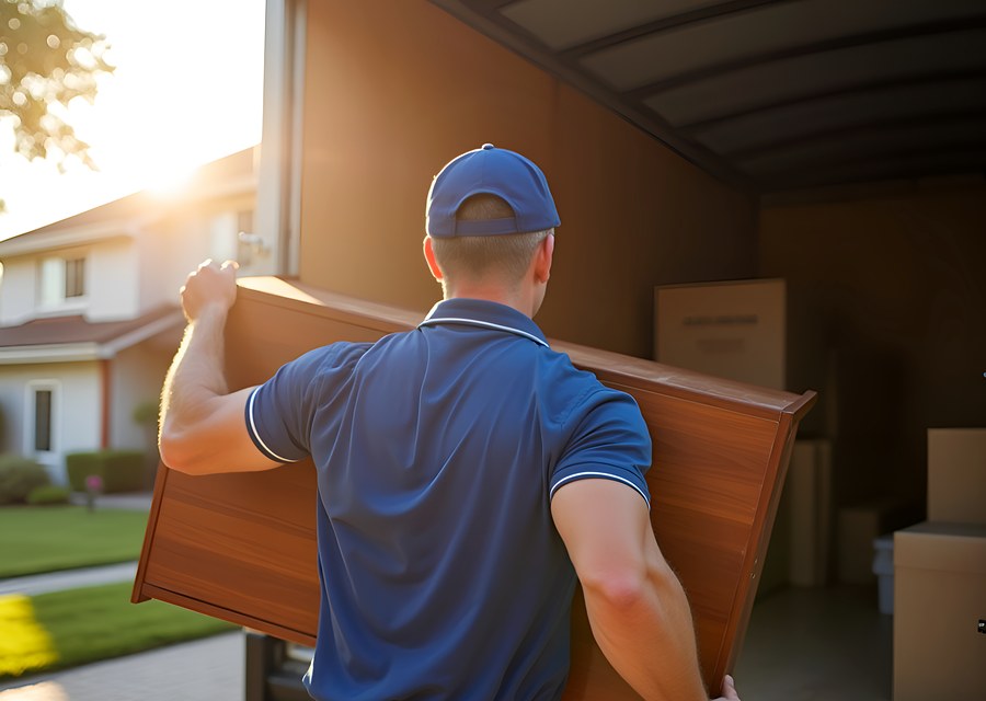Movers loading a truck in Las Cruces, New Mexico