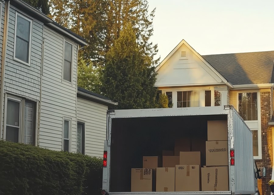 Movers loading a truck in Charlotte, North Carolina