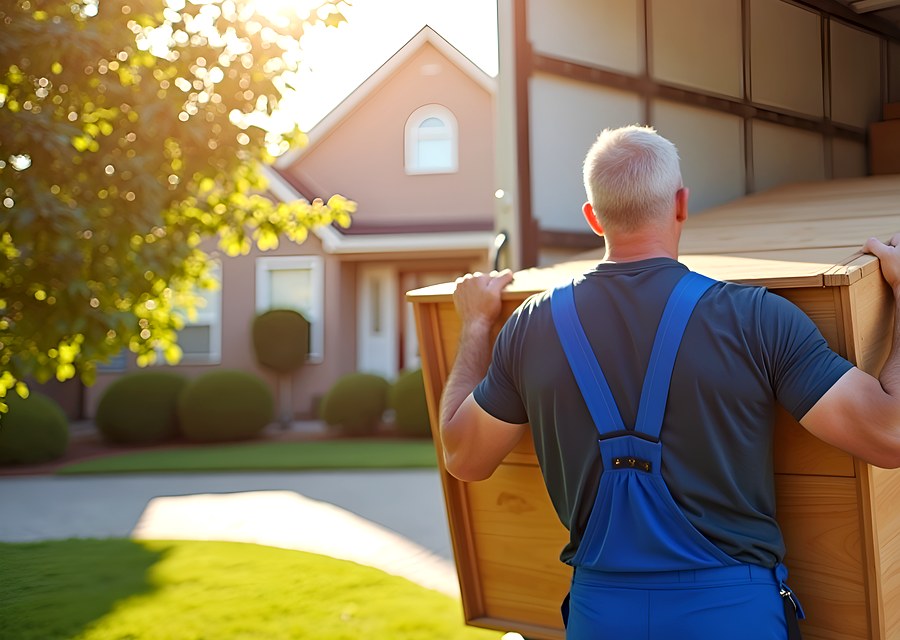 Movers loading a truck in Evansville, Indiana