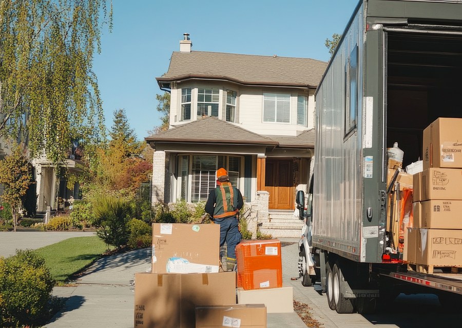 Movers loading a truck in Charleston, South Carolina