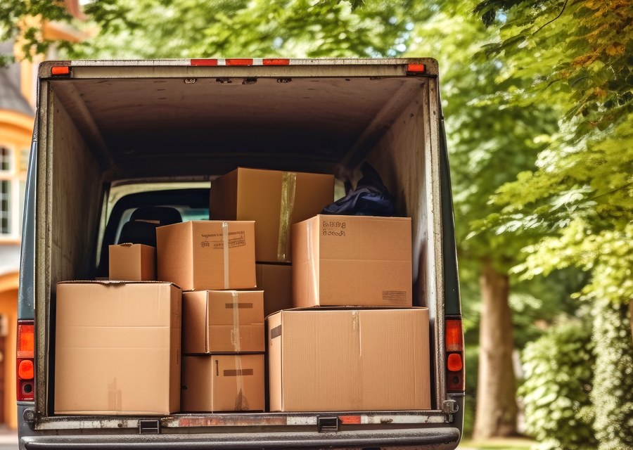 Movers loading a truck in St Paul, Minnesota