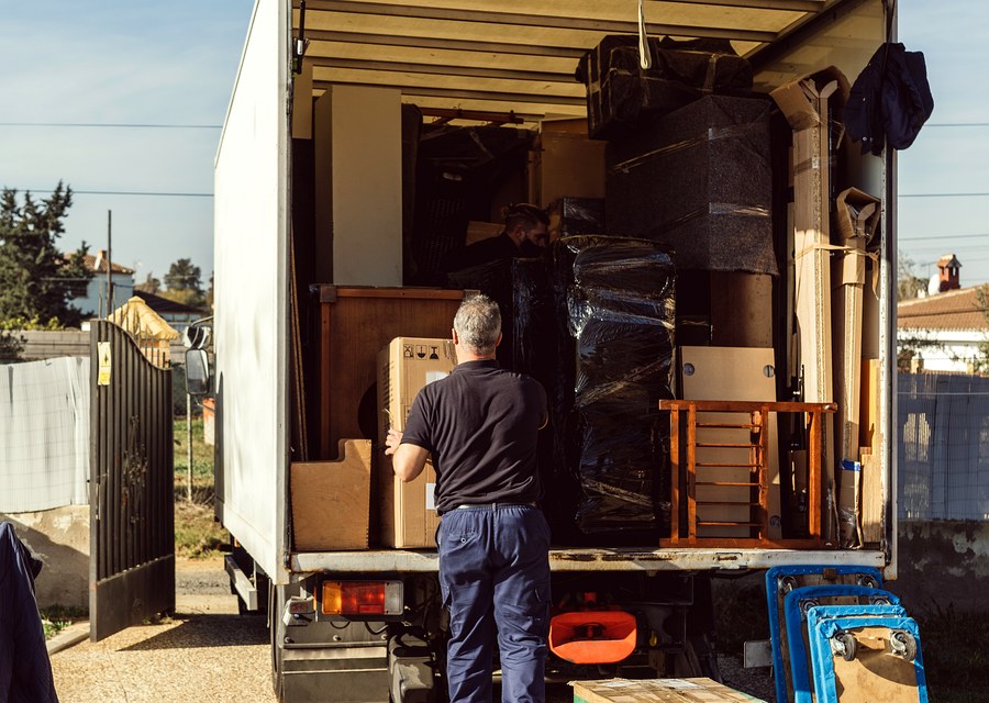 Movers loading a truck in North Charleston, South Carolina