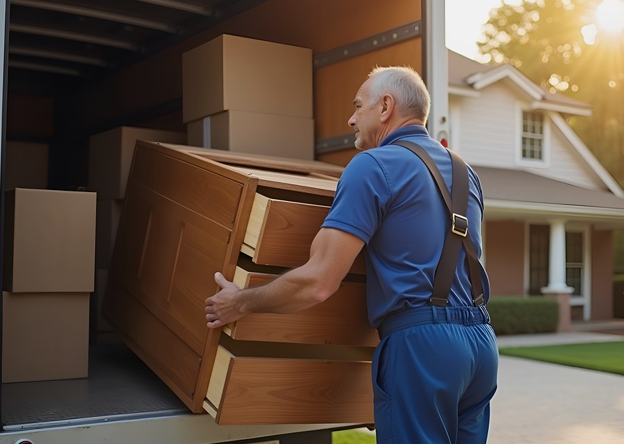 Movers loading a truck in Orlando, Florida