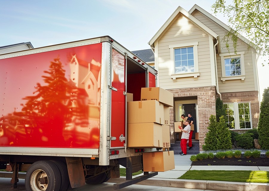 Movers loading a truck in Wilmington, Delaware