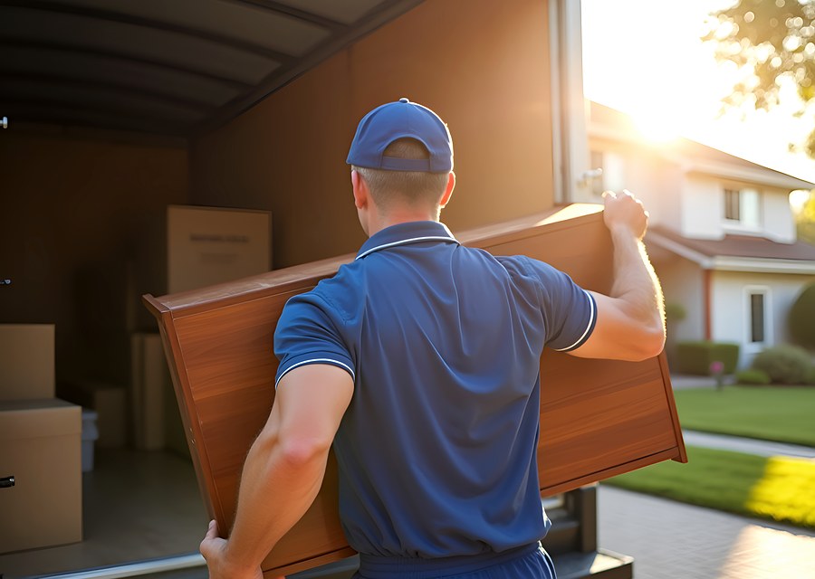 Movers loading a truck in Salem, Oregon
