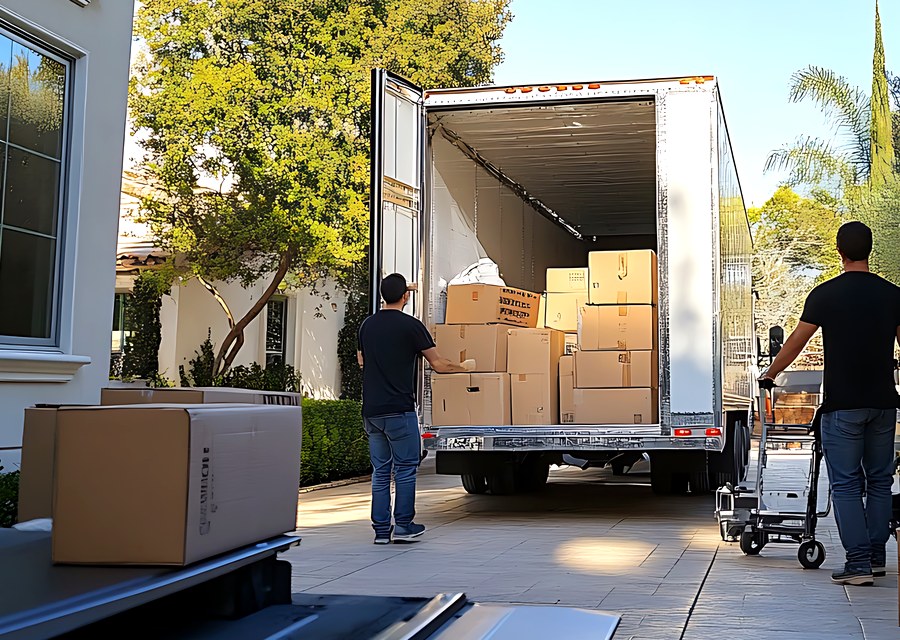 Movers loading a truck in Chandler, Arizona