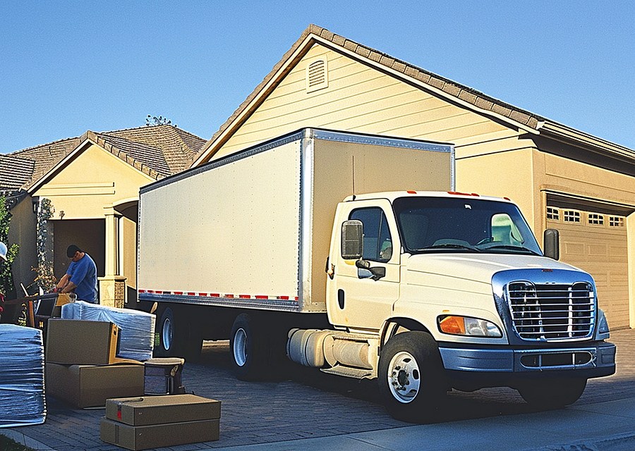 Movers loading a truck in Columbus, Georgia